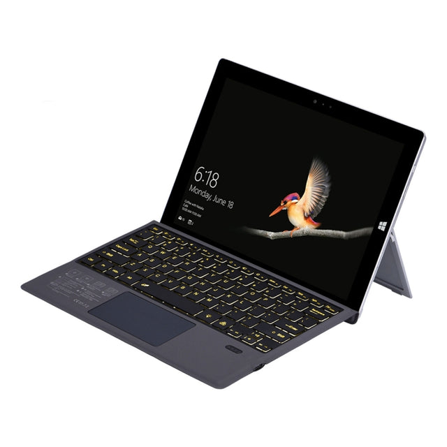 1089D-C For Microsoft Surface pro3 / pro4 / pro 2017 / pro6 / pro7 Universal Magnetic Adsorption Bluetooth 3.0 Keyboard Holster with Colorful Backlight