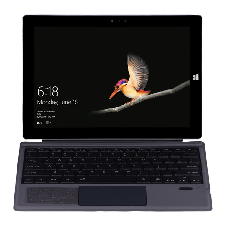 1089D-C For Microsoft Surface pro3 / pro4 / pro 2017 / pro6 / pro7 Universal Magnetic Adsorption Bluetooth 3.0 Keyboard Holster with Colorful Backlight