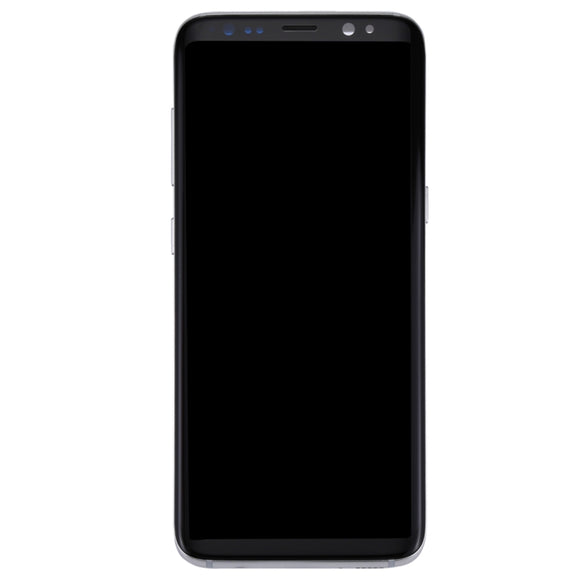 Original LCD Screen + Original Touch Panel with Frame for Galaxy S8 / G950 / G950F / G950FD / G950U / G950A / G950P / G950T / G950V / G950R4 / G950W / G9500(Silver)