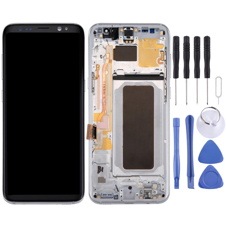 Original LCD Screen + Original Touch Panel with Frame for Galaxy S8+ / G955 / G955F / G955FD / G955U / G955A / G955P / G955T / G955V / G955R4 / G955W / G9550(Silver) - free shipping - PMC TechLife - Order now!