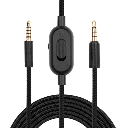 ZS0159 For Logitech G433 / G233 / G Pro / G Pro X 3.5mm Male to Male Gaming Headset Audio Cable with Wire-controlled, Cable Length: 2m(Black) - Headset Accessories by PMC Jewellery | Online Shopping South Africa | PMC Jewellery | Buy Now Pay Later Mobicred