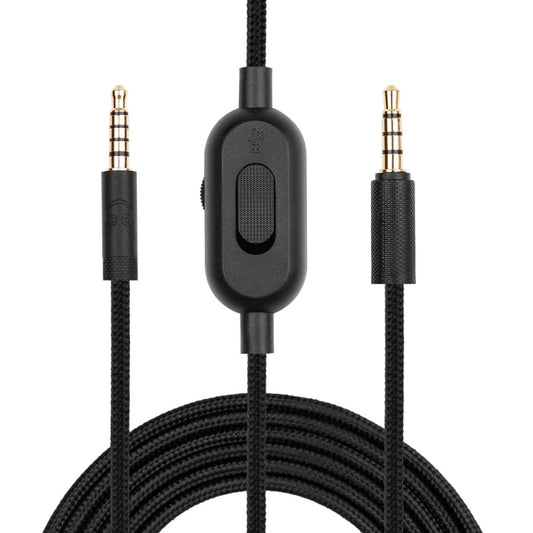 ZS0159 For Logitech G433 / G233 / G Pro / G Pro X 3.5mm Male to Male Gaming Headset Audio Cable with Wire-controlled, Cable Length: 2m(Black) - Headset Accessories by PMC Jewellery | Online Shopping South Africa | PMC Jewellery | Buy Now Pay Later Mobicred