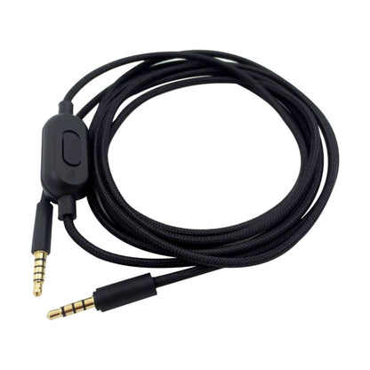 ZS0159 For Logitech G433 / G233 / G Pro / G Pro X 3.5mm Male to Male Gaming Headset Audio Cable with Wire-controlled, Cable Length: 2m(Black) - Headset Accessories by PMC Jewellery | Online Shopping South Africa | PMC Jewellery | Buy Now Pay Later Mobicred