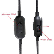ZS0159 For Logitech G433 / G233 / G Pro / G Pro X 3.5mm Male to Male Gaming Headset Audio Cable with Wire-controlled, Cable Length: 2m(Black)