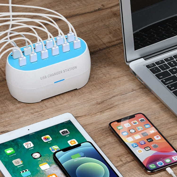 830-24 180W 24 USB Ports Multifunction Smart Charger Station AC100-240V, US Plug (White) - Multifunction Charger by PMC TechLife | Online Shopping South Africa | PMC TechLife