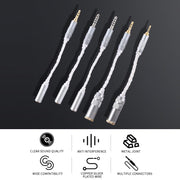 ZS0021 4.4mm Male to 3.5mm Female Balance Adapter Cable (Silver)