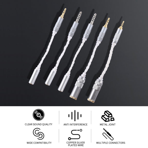 ZS0021 4.4mm Male to 3.5mm Female Balance Adapter Cable (Silver)