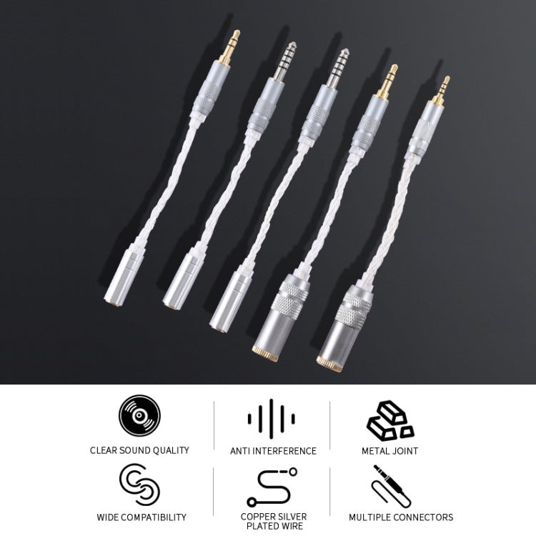 ZS0021 4.4mm Male to 3.5mm Female Balance Adapter Cable (Silver)
