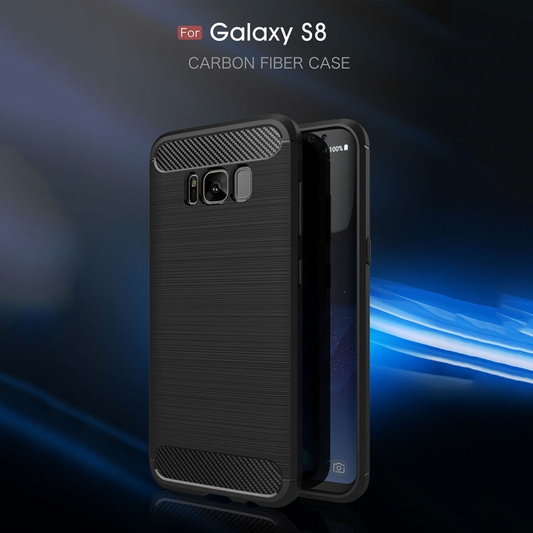 For Galaxy S8 Brushed Carbon Fiber Texture Shockproof TPU Protective Cover Case (Black) - free shipping - PMC TechLife - Order now!