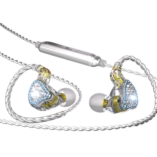 CVJ Liuli 3.5mm In-ear Wired Headset with Microphone, Length 1.25m (Blue) - free shipping - PMC Jewellery - Order now!
