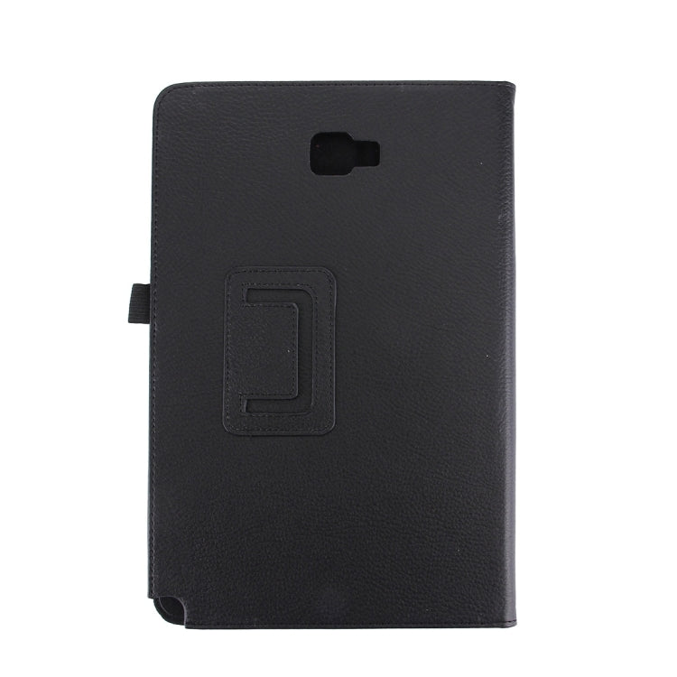 For Galaxy Tab A 10.1 (2016) / P585 Litchi Texture Horizontal Flip Leather Case with Holder(Black) - Tab A 10.1 by PMC TechLife | Online Shopping South Africa | PMC TechLife | Buy Now Pay Later Mobicred
