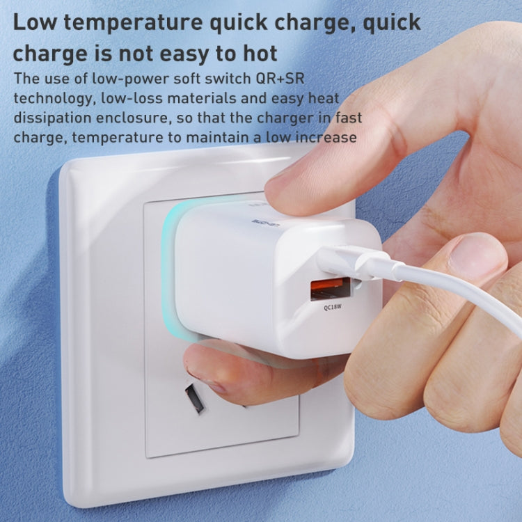 WK WP-U140 33W Power Series USB+USB-C/Type-C Fast Charger, Specifications: US Plug(White) - USB Charger by WK | Online Shopping South Africa | PMC TechLife | Buy Now Pay Later Mobicred