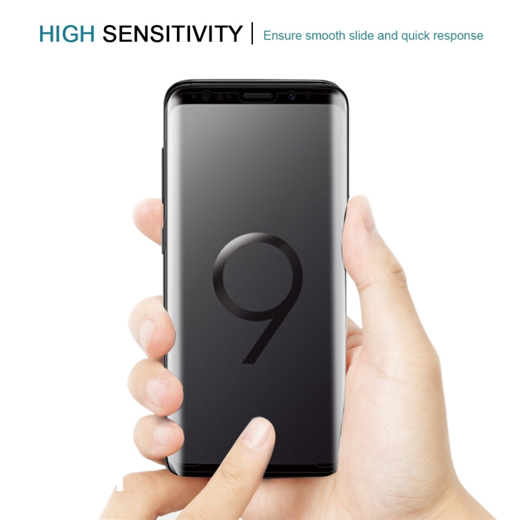 For Galaxy S9+ 9H Surface Hardness 3D Curved Edge Anti-scratch Full Screen HD Tempered Glass Screen Protector (Transparent)