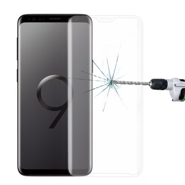 For Galaxy S9+ 9H Surface Hardness 3D Curved Edge Anti-scratch Full Screen HD Tempered Glass Screen Protector (Transparent)