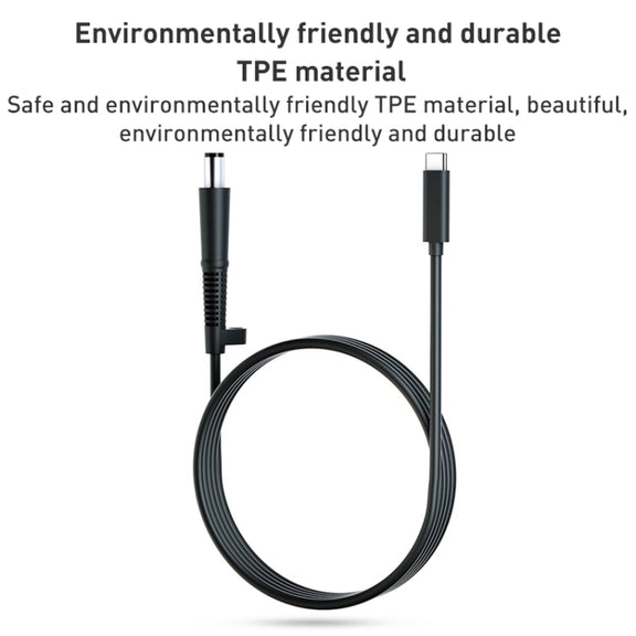 USB-C / Type-C to 7.4 x 0.6mm Laptop Power Charging Cable, Cable Length: about 1.5m(Black)