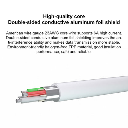Original Huawei CC790 USB Type-A to USB-C / Type-C Interface 6A Data Cable, Cable Length: 1m(White) - free shipping - PMC Jewellery - Order now!