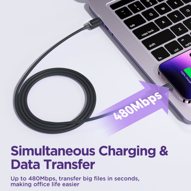 JOYROOM S-AL012A14 Multi-Color Series 2.4A USB to 8 Pin Fast Charging Data Cable, Length:1.2m(Black) - Normal Style Cable by JOYROOM | Online Shopping South Africa | PMC TechLife | Buy Now Pay Later Mobicred