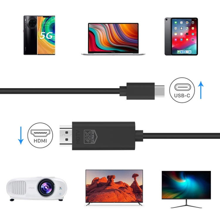 Onten UC503 USB-C / Type-C 4K 30Hz HDTV Cable, Length:1.8m
