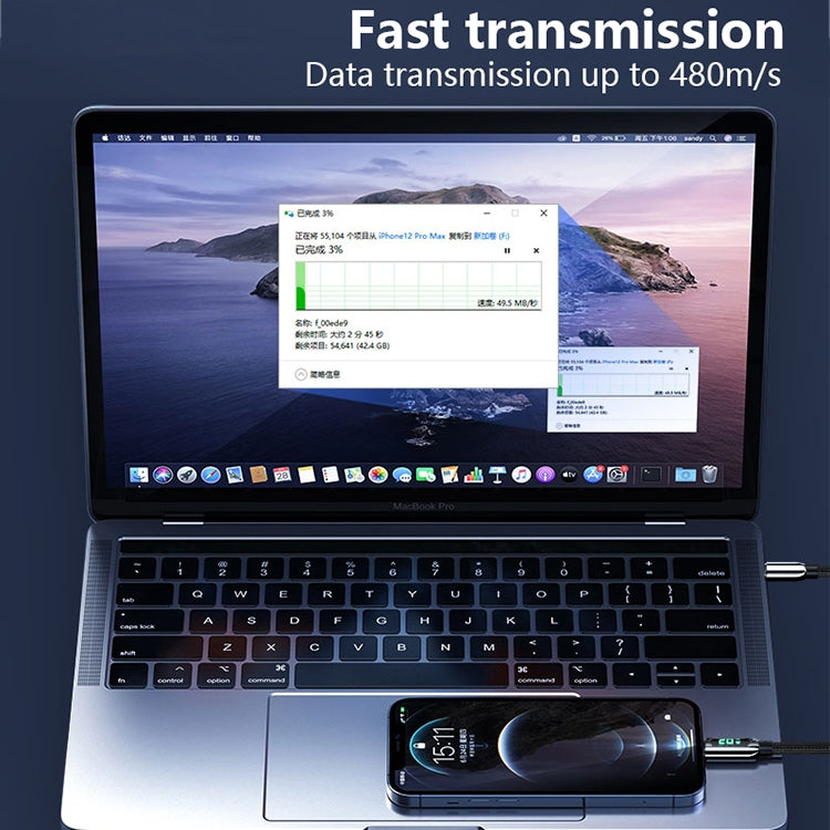 Mutural Li-CC003 1.2m 66W Digital Display USB to Type-C Charging Data Cable - USB-C & Type-C Cable by Mutural | Online Shopping South Africa | PMC TechLife | Buy Now Pay Later Mobicred