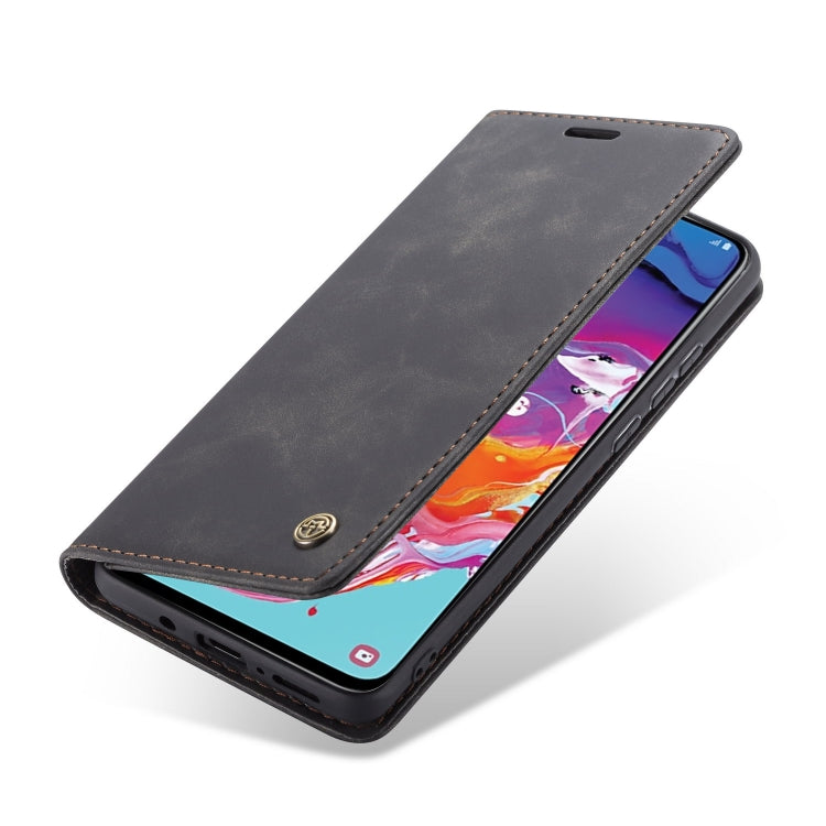 CaseMe-013 Multifunctional Retro Frosted Horizontal Flip Leather Case for Galaxy A70, with Card Slot & Holder & Zipper Wallet & Photo Frame(Black) - free shipping - PMC TechLife - Order now!