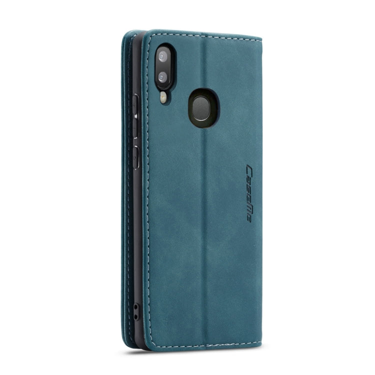 CaseMe-013 Multifunctional Retro Frosted Horizontal Flip Leather Case for Galaxy A20 / A30, with Card Slot & Holder & Wallet (Blue) - free shipping - PMC TechLife - Order now!