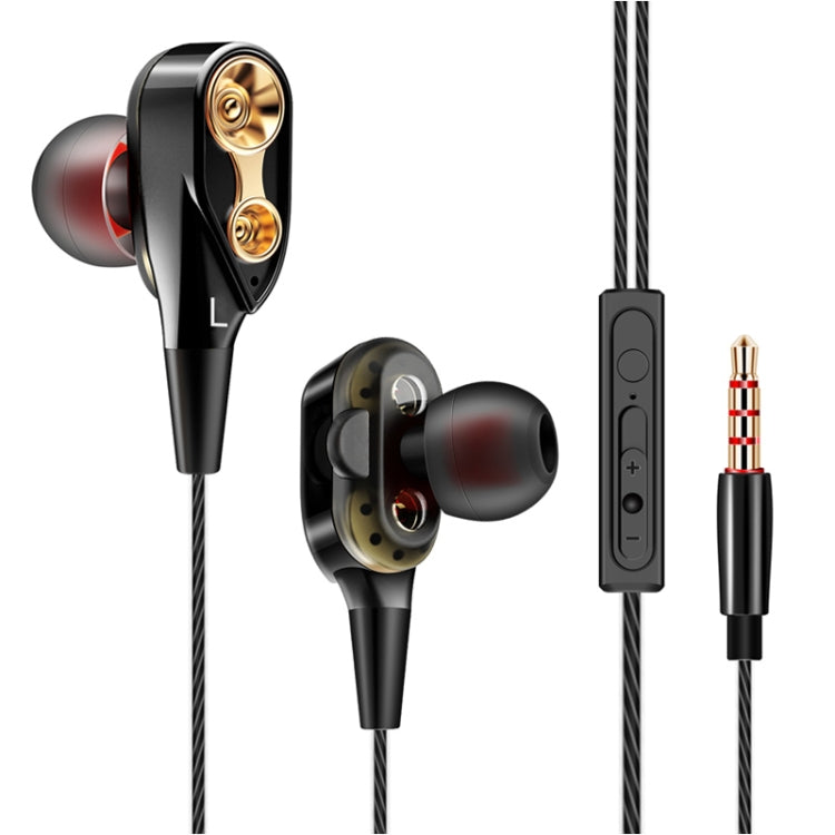 QKZ CK8 HiFi In-ear Four Unit Sports Music Headphones (Black) - free shipping - PMC TechLife - Order now!