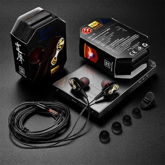 QKZ CK8 HiFi In-ear Four Unit Sports Music Headphones (Black)