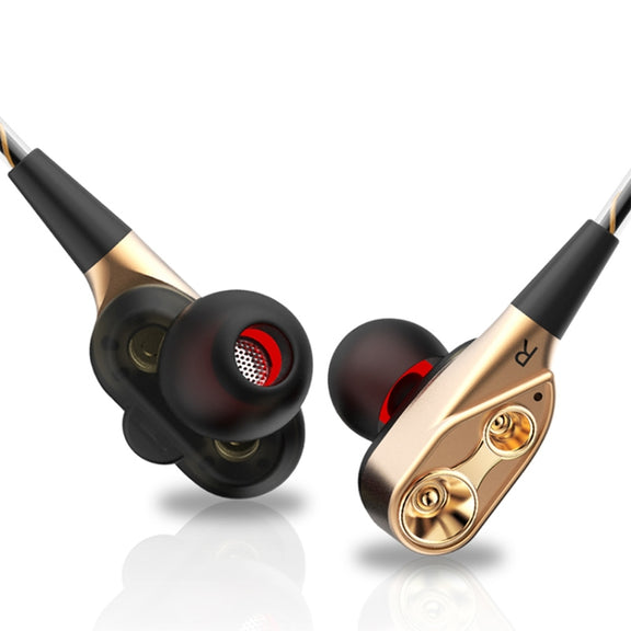 QKZ CK8 HiFi In-ear Four Unit Sports Music Headphones (Gold)