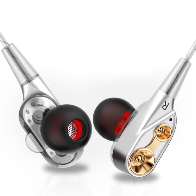 QKZ CK8 HiFi In-ear Four Unit Sports Music Headphones (Silver) - free shipping - PMC TechLife - Order now!
