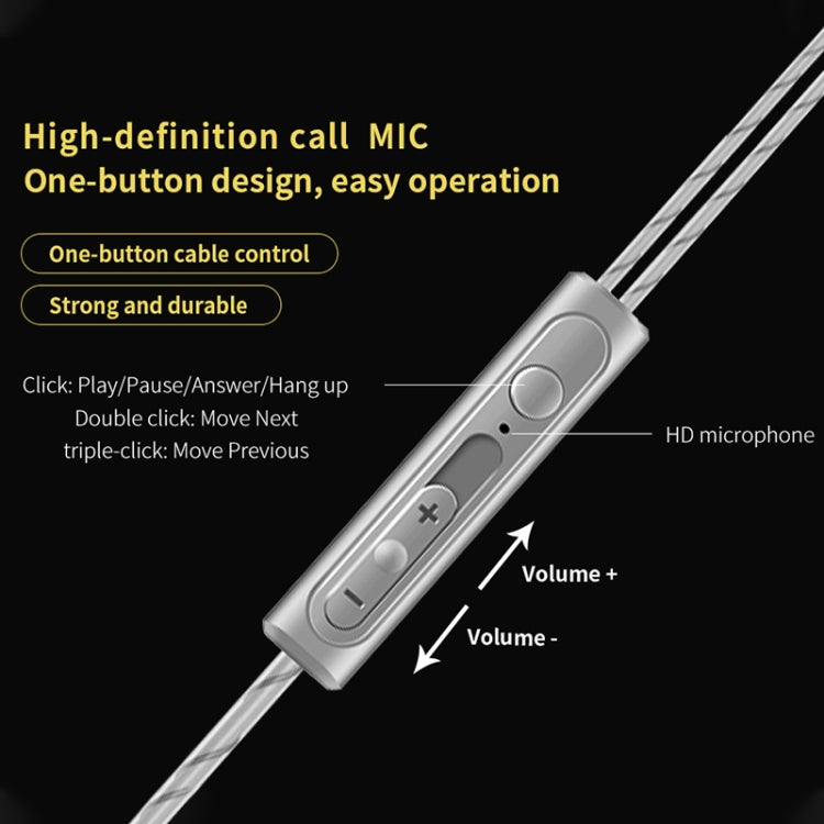 QKZ CK8 HiFi In-ear Four Unit Sports Music Headphones (Silver)
