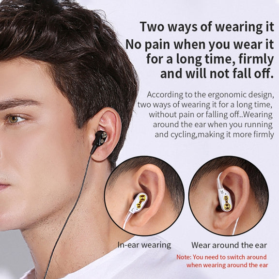 QKZ CK8 HiFi In-ear Four Unit Sports Music Headphones (Silver)
