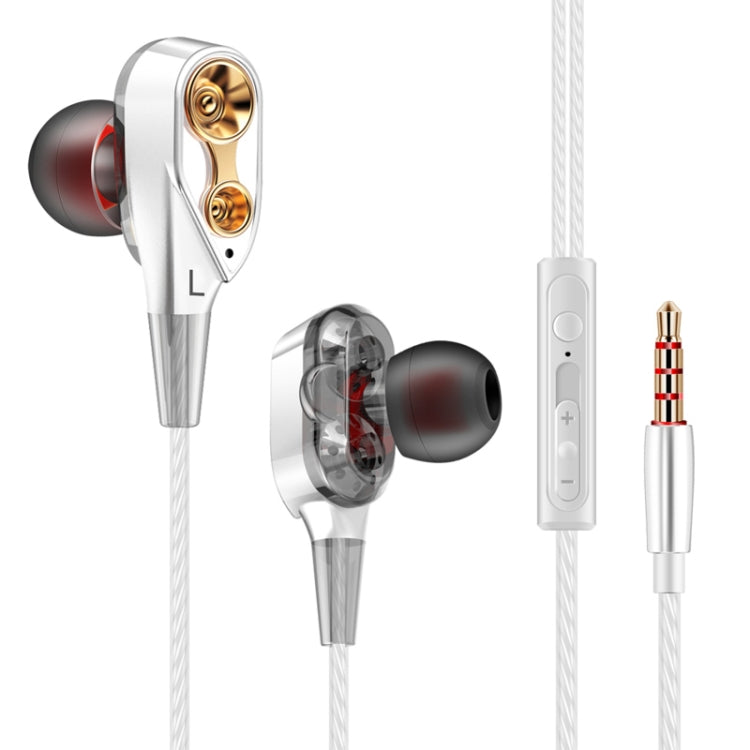 QKZ CK8 HiFi In-ear Four Unit Sports Music Headphones (White) - free shipping - PMC TechLife - Order now!