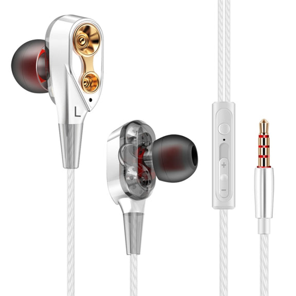 QKZ CK8 HiFi In-ear Four Unit Sports Music Headphones (White)