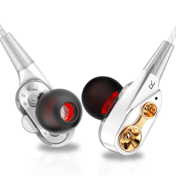 QKZ CK8 HiFi In-ear Four Unit Sports Music Headphones (White)