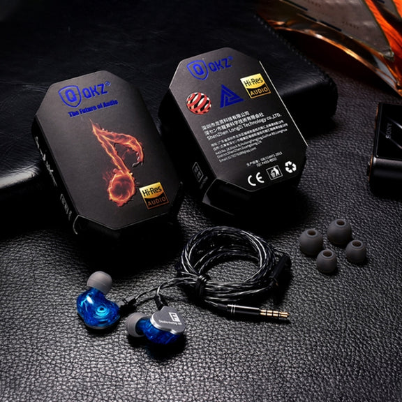 QKZ CK9 HiFi In-ear Four Unit Sports Music Headphones (Blue)