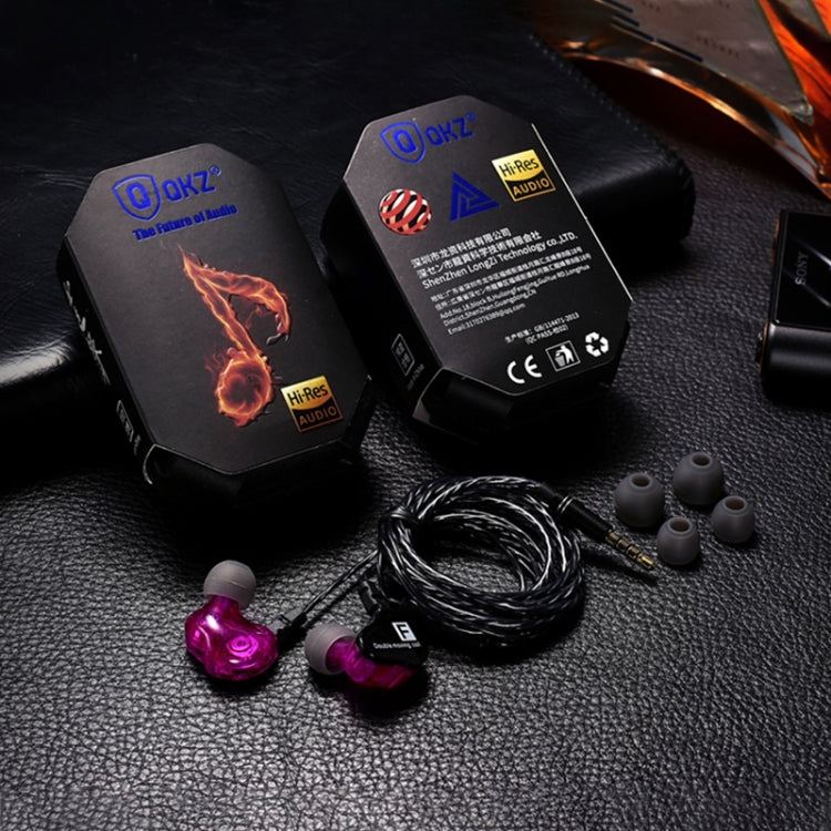 QKZ CK9 HiFi In-ear Four Unit Sports Music Headphones (Purple) - Sport Earphone by QKZ | Online Shopping South Africa | PMC TechLife | Buy Now Pay Later Mobicred