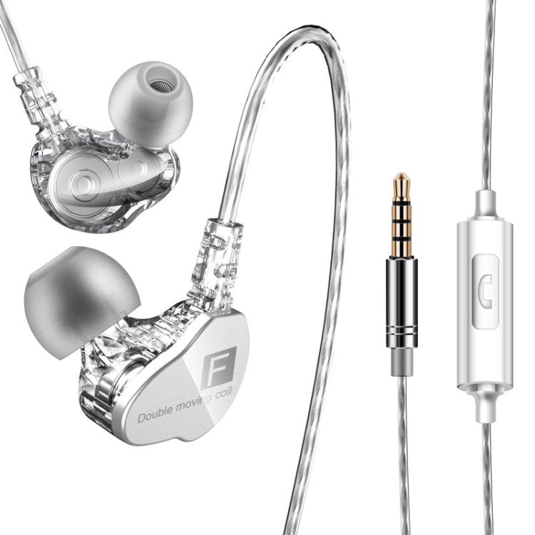 QKZ CK9 HiFi In-ear Four Unit Sports Music Headphones (Transparent) - Sport Earphone by QKZ | Online Shopping South Africa | PMC TechLife | Buy Now Pay Later Mobicred