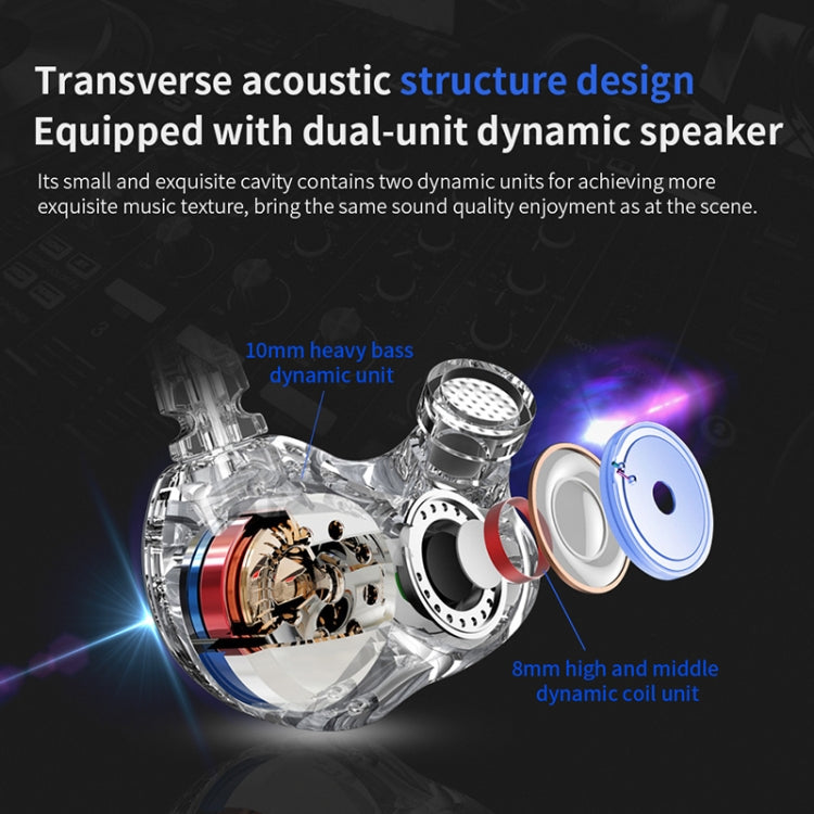 QKZ CK9 HiFi In-ear Four Unit Sports Music Headphones (Transparent) - Sport Earphone by QKZ | Online Shopping South Africa | PMC TechLife | Buy Now Pay Later Mobicred