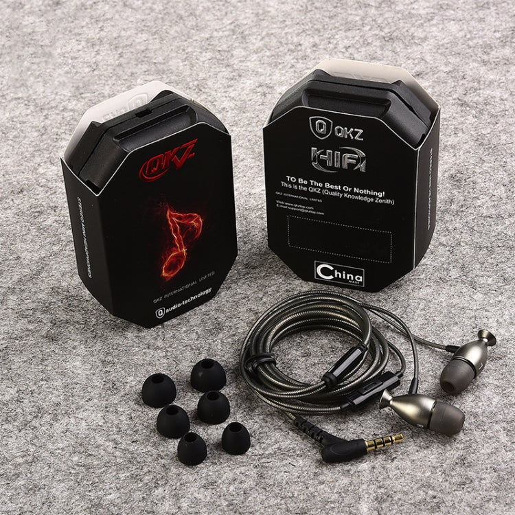 QKZ DM2 High Quality In-ear Sports Music Headphones, Microphone Version - In Ear Wired Earphone by QKZ | Online Shopping South Africa | PMC TechLife | Buy Now Pay Later Mobicred