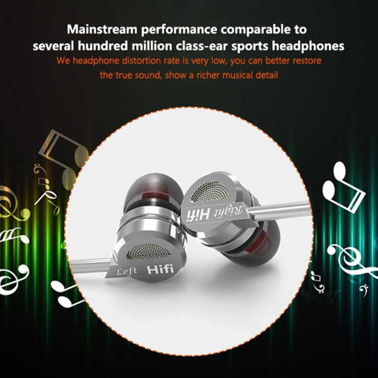 QKZ DM9 High-quality In-ear All-metal Sports Music Headphones, Microphone Version - In Ear Wired Earphone by QKZ | Online Shopping South Africa | PMC TechLife | Buy Now Pay Later Mobicred
