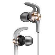 QKZ EQ1 CNC Metal Shark Fin Headphones Sports Music Headphones, Microphone Version (Gold)