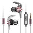 QKZ EQ1 CNC Metal Shark Fin Headphones Sports Music Headphones, Microphone Version (Rose Gold) - In Ear Wired Earphone by QKZ | Online Shopping South Africa | PMC TechLife | Buy Now Pay Later Mobicred