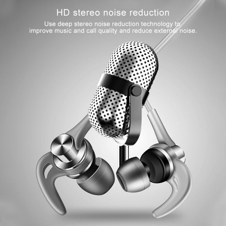 QKZ EQ1 CNC Metal Shark Fin Headphones Sports Music Headphones, Microphone Version (Silver) - In Ear Wired Earphone by QKZ | Online Shopping South Africa | PMC TechLife