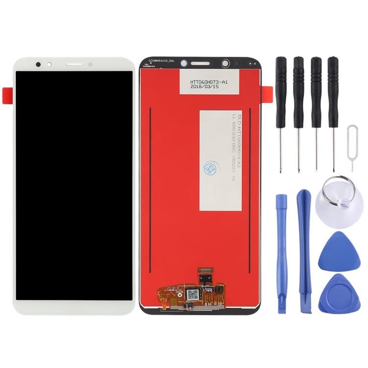 OEM LCD Screen for Huawei Enjoy 8 / Nova 2 Lite / Y7 (2018) with Digitizer Full Assembly (White) - free shipping - PMC TechLife - Order now!