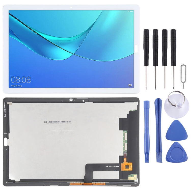 OEM LCD Screen for Huawei MediaPad M5 10.8 inch / CMR-AL19 / CMR-W19 with Digitizer Full Assembly (White) - free shipping - PMC TechLife - Order now!