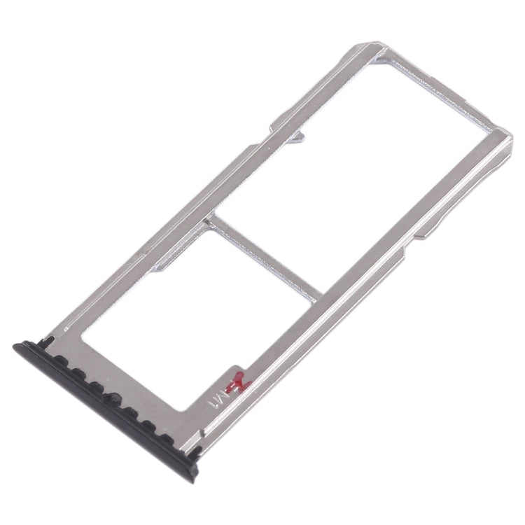 For OPPO A83 2 x SIM Card Tray + Micro SD Card Tray (Black)