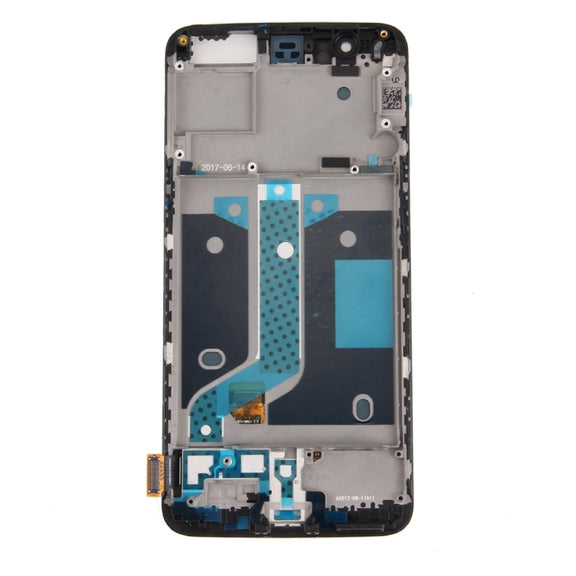 For OnePlus 5  Digitizer Full Assembly with Frame OEM LCD Screen (Black)