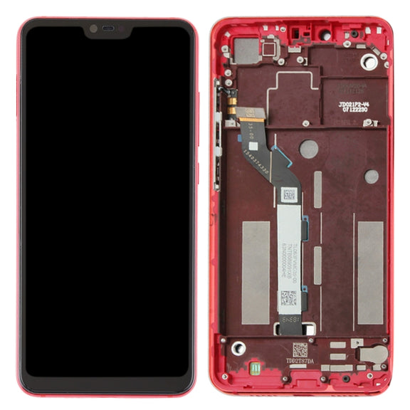 TFT LCD Screen for Xiaomi Mi 8 Lite Digitizer Full Assembly with Frame(Red)