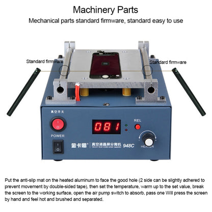Kaisi  948C 7 inch LCD Touch Screen Separator Machine Vacuum Pump segregator, US Plug - free shipping - PMC Jewellery - Order now!