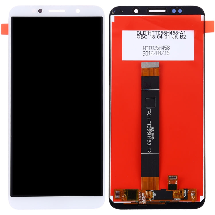 OEM LCD Screen for Huawei Y5 Prime (2018) with Digitizer Full Assembly (White) - free shipping - PMC TechLife - Order now!